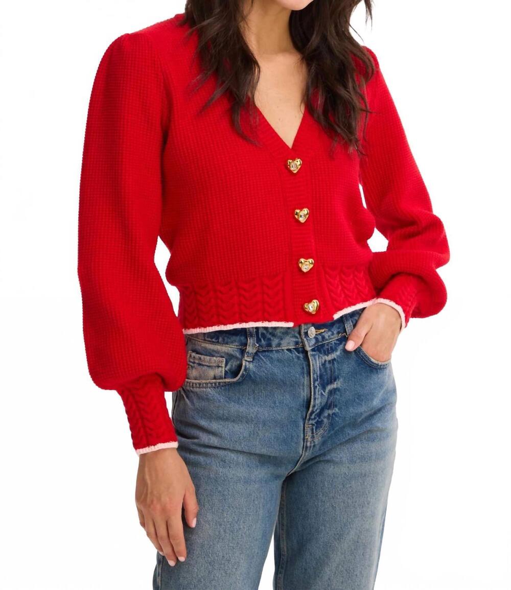 NEW ALLISON piper cardigan in red